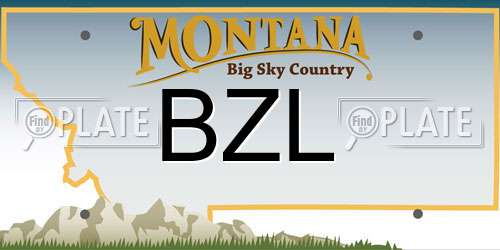 BZL Montana License Plate