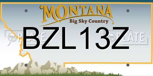 BZL13Z Montana License Plate