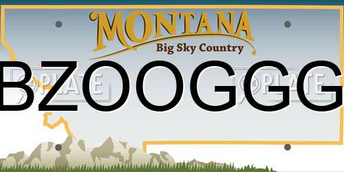 BZOOGGG Montana License Plate