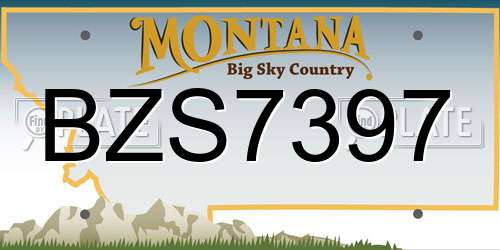 BZS7397 Montana License Plate