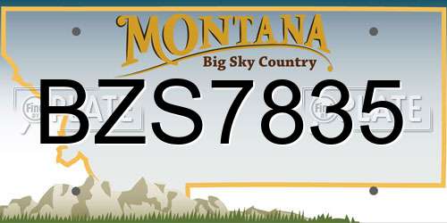 BZS7835 Montana License Plate
