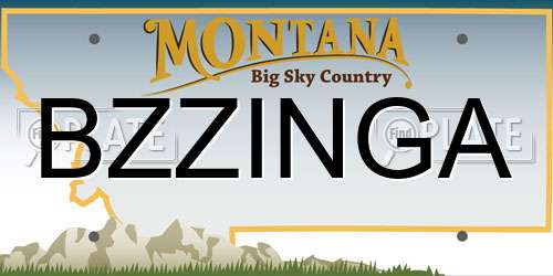 BZZINGA Montana License Plate