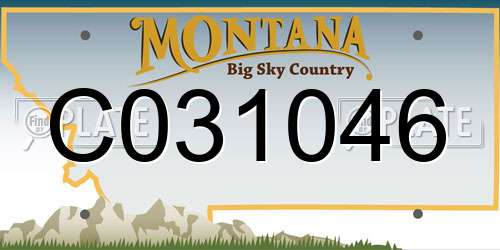 C031046 Montana License Plate