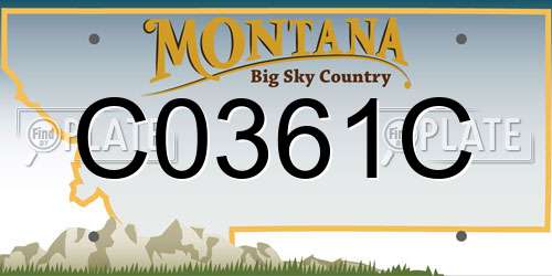C0361C Montana License Plate