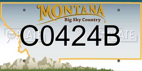 C0424B Montana License Plate