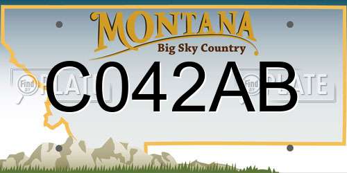 C042AB Montana License Plate