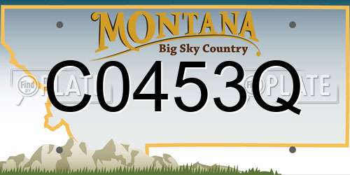 C0453Q Montana License Plate