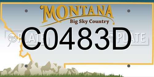 C0483D Montana License Plate