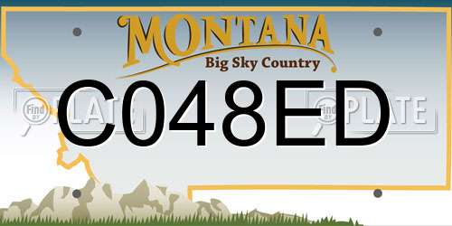 C048ED Montana License Plate