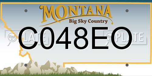 C048EO Montana License Plate
