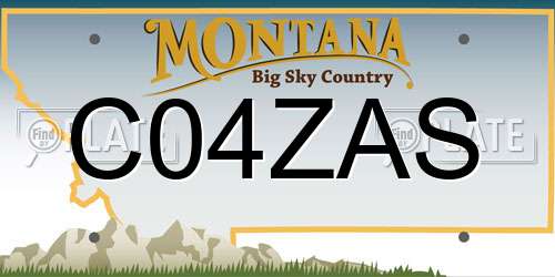 C04ZAS Montana License Plate
