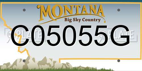 C05055G Montana License Plate