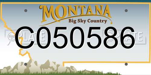 C050586 Montana License Plate