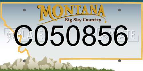C050856 Montana License Plate