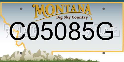 C05085G Montana License Plate