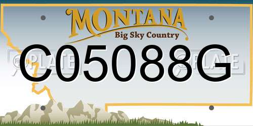 C05088G Montana License Plate
