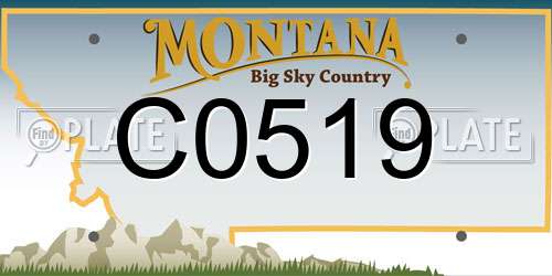 C0519 Montana License Plate