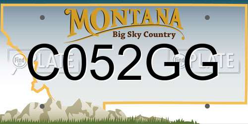 C052GG Montana License Plate