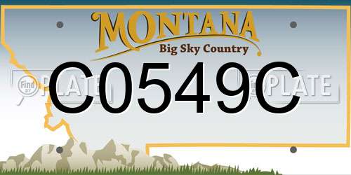 C0549C Montana License Plate