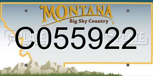 C055922 Montana License Plate