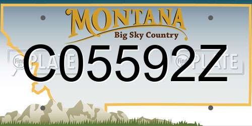 C05592Z Montana License Plate