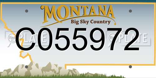 C055972 Montana License Plate