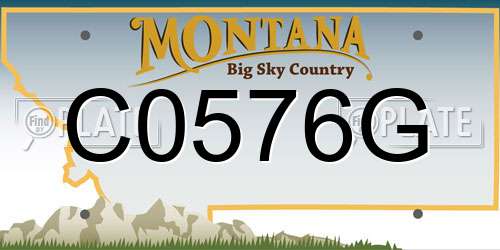 C0576G Montana License Plate