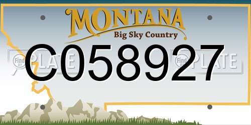 C058927 Montana License Plate