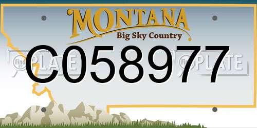 C058977 Montana License Plate