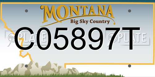 C05897T Montana License Plate
