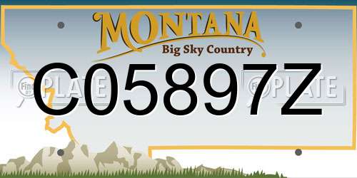 C05897Z Montana License Plate