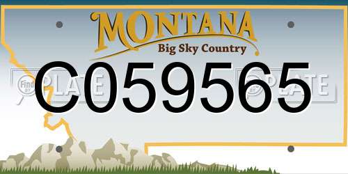 C059565 Montana License Plate