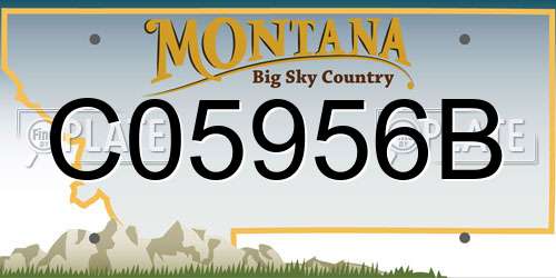 C05956B Montana License Plate
