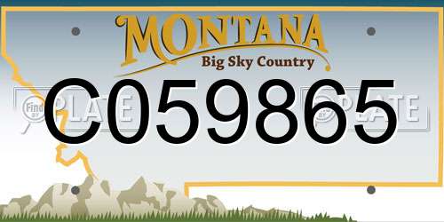 C059865 Montana License Plate