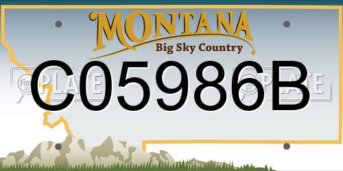 C05986B Montana License Plate