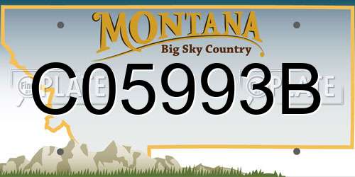 C05993B Montana License Plate
