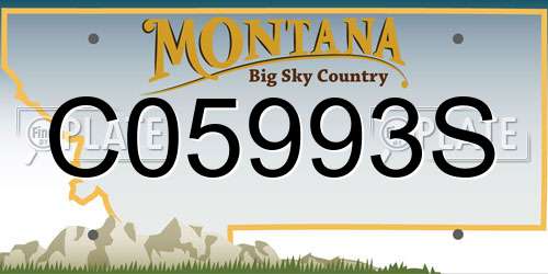 C05993S Montana License Plate