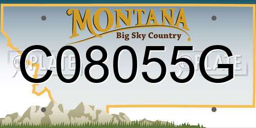 C08055G Montana License Plate