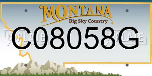 C08058G Montana License Plate