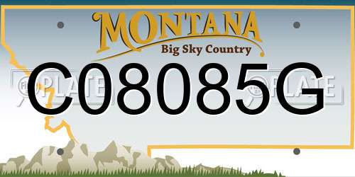 C08085G Montana License Plate