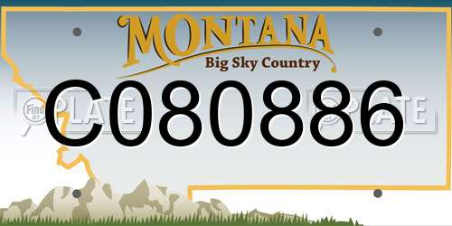 C080886 Montana License Plate