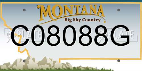 C08088G Montana License Plate