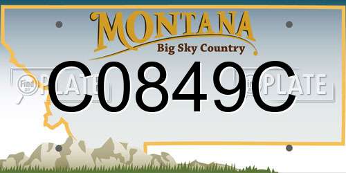C0849C Montana License Plate