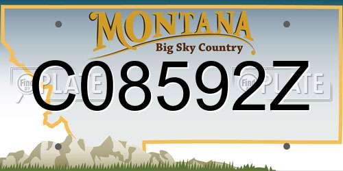 C08592Z Montana License Plate