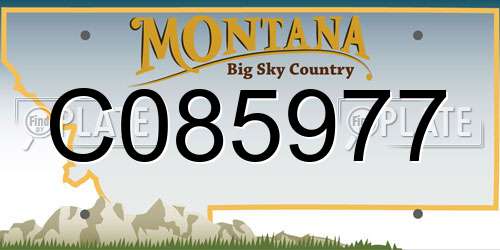 C085977 Montana License Plate