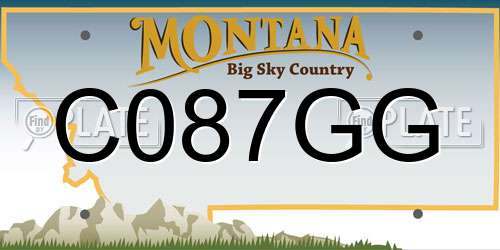 C087GG Montana License Plate
