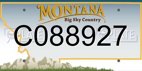 C088927 Montana License Plate