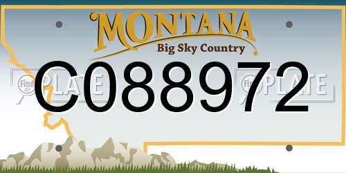 C088972 Montana License Plate