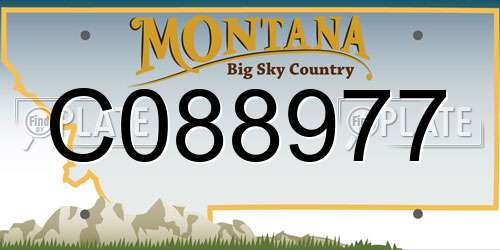 C088977 Montana License Plate