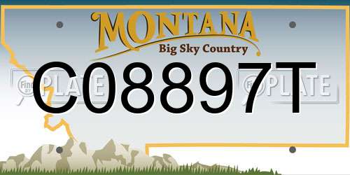 C08897T Montana License Plate